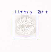 Elegante transparante Bloemvormige Knoop met Glans Knopen KNP00005